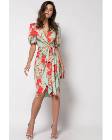 Vestido Corto Estampado Cruzado Máss Matilde Cano | Jayme Shop