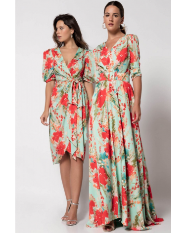 Vestido Corto Estampado Cruzado Máss Matilde Cano | Jayme Shop