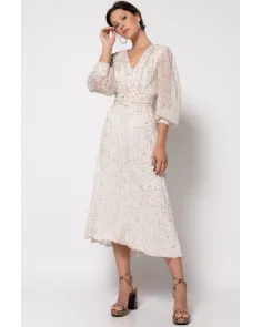 Vestido midi Muselina Estampada Máss Matilde Cano | Jayme Shop