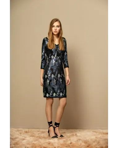 Vestido Corto Lentejuelas Oky-Coky | Jayme Shop