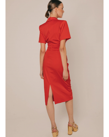 Vestido Midi con Cuello de Solapas Cherubina | Jayme Shop