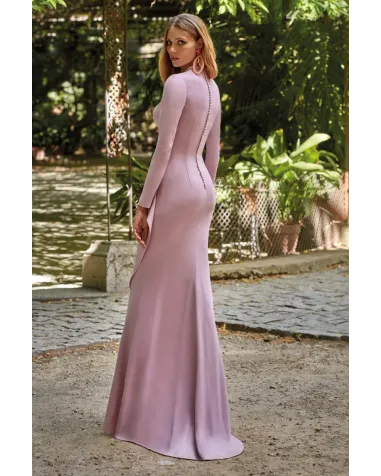 Vestido Largo con Frunces Valerio Luna | Jayme Shop