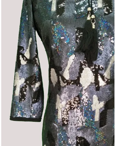 Vestido Corto de Lentejuelas Oky | Jayme Shop