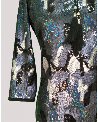 Vestido Corto de Lentejuelas Oky | Jayme Shop