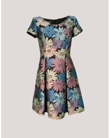 Vestido Estampado con falda de Palas Carla Ruiz | Jayme Shop