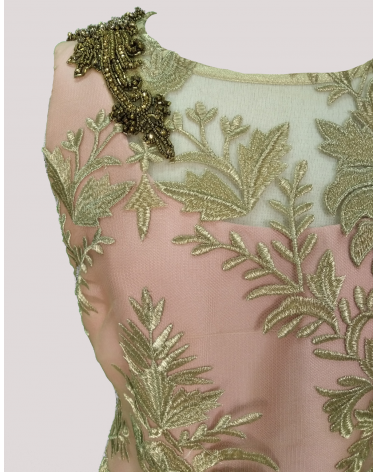 Vestido Bordados Dorados Matilde Cano | Jayme Shop