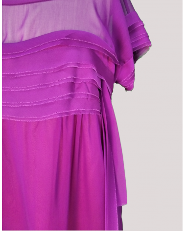 Vestido Gasa con Drapeado Miguel de Luna | Jayme Shop