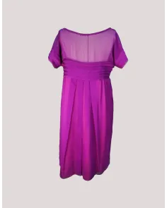 Vestido Gasa con Drapeado Miguel de Luna | Jayme Shop 2