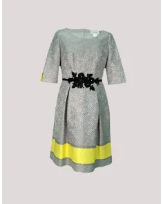 Vestido de Palas con Franja a Contraste María Coca | Jayme Shop