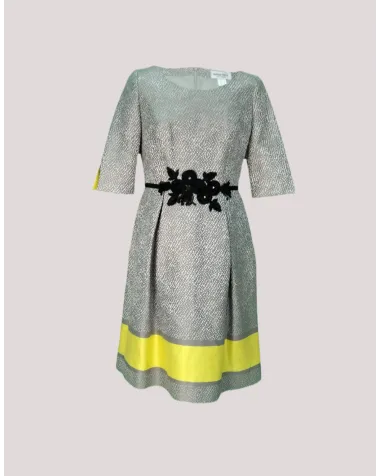 Vestido de Palas con Franja a Contraste María Coca | Jayme Shop