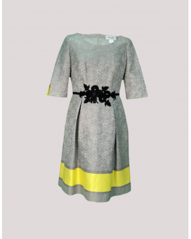 Vestido de Palas con Franja a Contraste María Coca | Jayme Shop