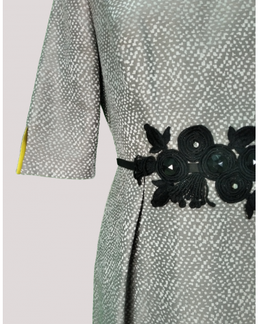 Vestido de Palas con Franja a Contraste María Coca | Jayme Shop