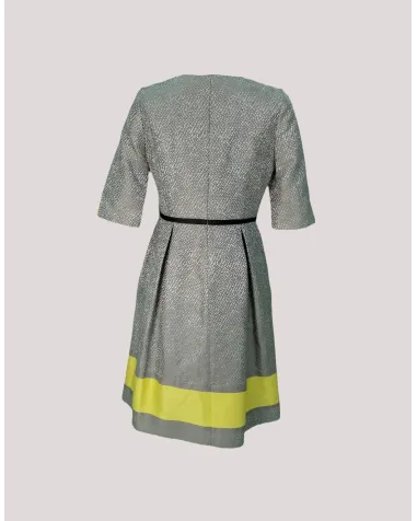 Vestido de Palas con Franja a Contraste María Coca | Jayme Shop