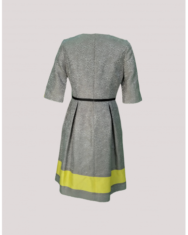 Vestido de Palas con Franja a Contraste María Coca | Jayme Shop