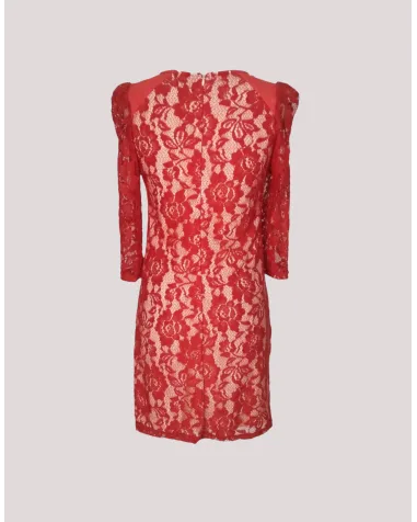 Vestido Corto con manga transparente Little Mistress | Jayme Shop