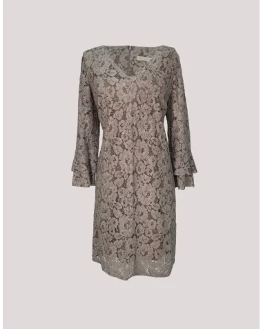 Vestido Corto de Encaje con Volantes Oky | Jayme Shop