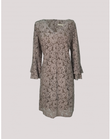 Vestido Corto de Encaje con Volantes Oky | Jayme Shop