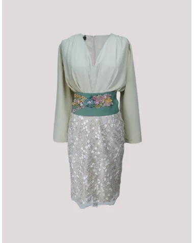 Vestido Corto Falda Bordada Máss Matilde Cano | Jayme Shop