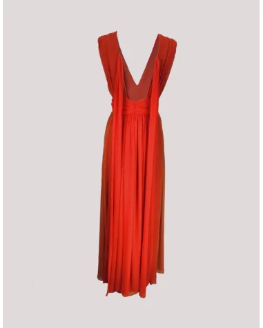 Vestido Largo en Gasa Charo Azcona | Jayme Shop