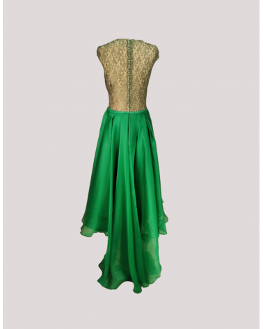 Vestido de Seda con Cola Valerio Luna | Jayme Shop