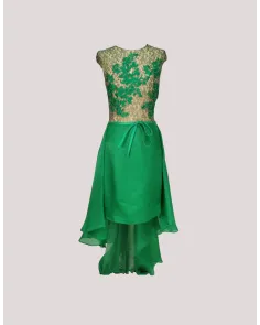 Vestido de Seda con Cola Valerio Luna | Jayme Shop