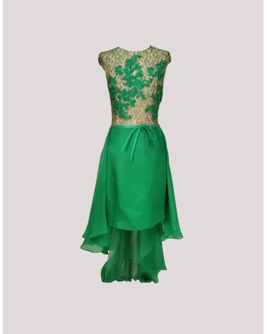 Vestido de Seda con Cola Valerio Luna | Jayme Shop