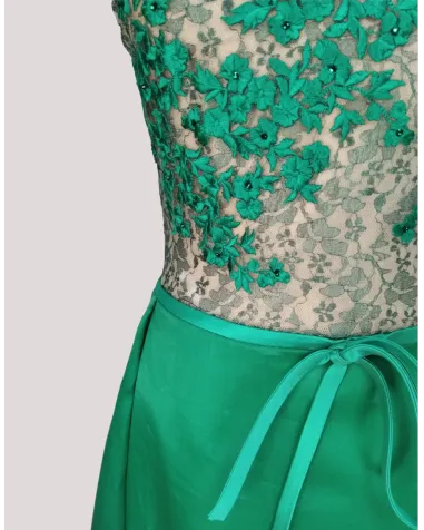 Vestido de Seda con Cola Valerio Luna | Jayme Shop