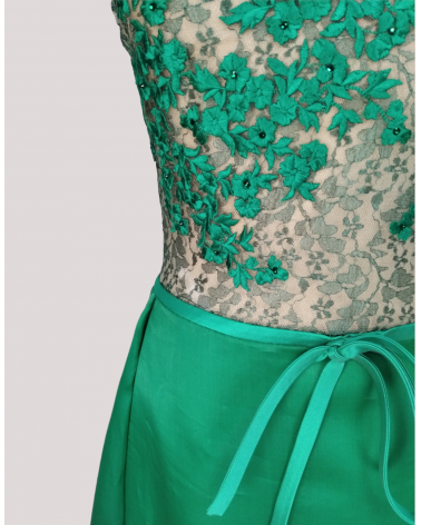 Vestido de Seda con Cola Valerio Luna | Jayme Shop