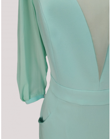 Vestido Escote en V de Gasa Susana Lirola | Jayme Shop