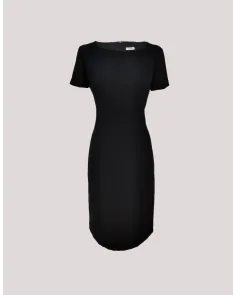 Vestido Negro con Manga Corta Carmela Rosso | Jayme Shop