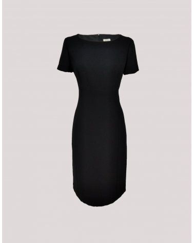 Vestido Negro con Manga Corta Carmela Rosso | Jayme Shop