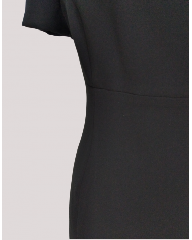 Vestido Negro con Manga Corta Carmela Rosso | Jayme Shop