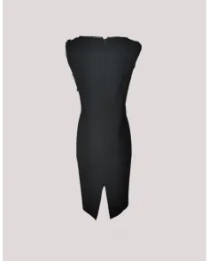 Vestido a Media Pierna con Aplique de Plumas Sabela | Jayme Shop 2