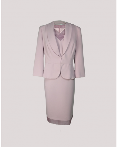 Conjunto de Chaqueta y Vestido Rosa Carla Ruiz | Jayme Shop