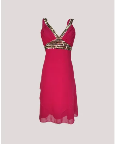 Vestido de Gasa y Lentejuela Passione | Jayme Shop