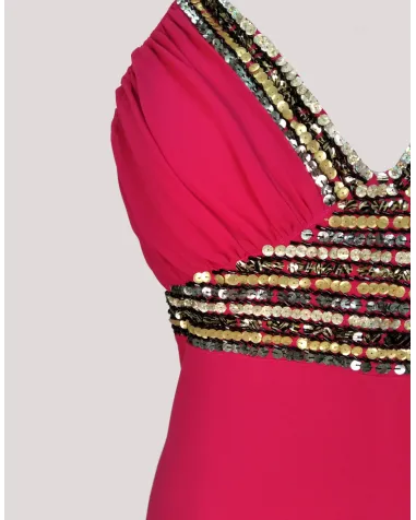 Vestido de Gasa y Lentejuela Passione | Jayme Shop