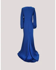 Vestido Largo Liso con Cintura Drapeada For Costume | Jayme Shop 2