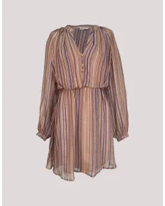 Vestido Corto de Gasa a Rayas Mironcé | Jayme Shop 2