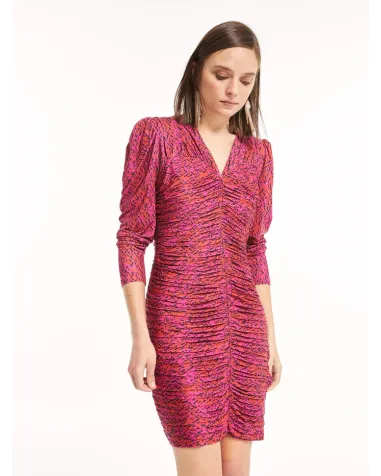 Vestido Corto Drapeado Mioh | Jayme Shop