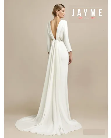 Vestido de Novia Esthefan con aplique floral en cintura