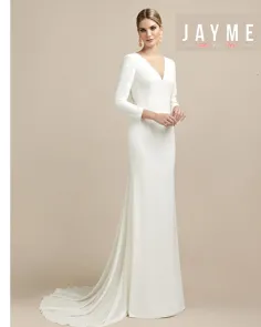 Vestido de Novia Esthefan con aplique floral en cintura 2