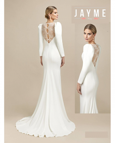 Vestido de novia Esthefan con aplique de encaje| Tienda online