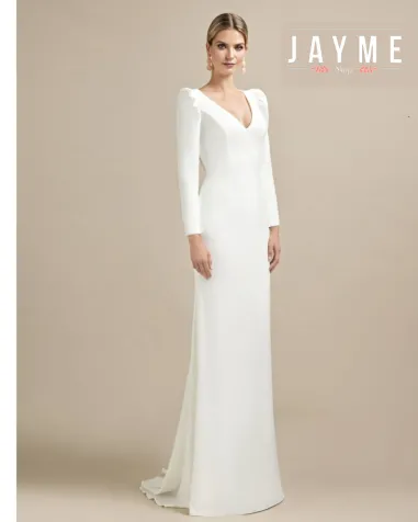 Vestido de novia Esthefan con aplique de encaje| Tienda online