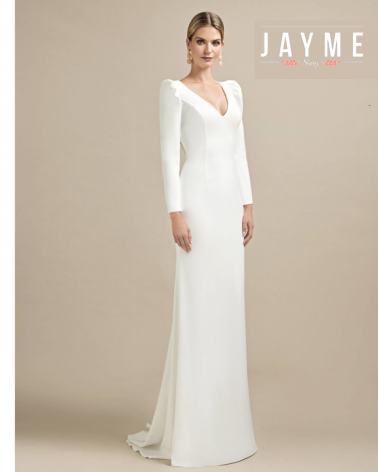 Vestido de novia Esthefan con aplique de encaje| Tienda online