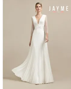 Vestido de Novia con Falda Plisada Esthefan | Jayme Shop
