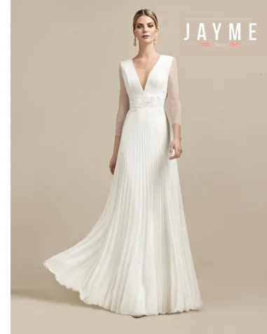 Vestido de Novia con Falda Plisada Esthefan | Jayme Shop