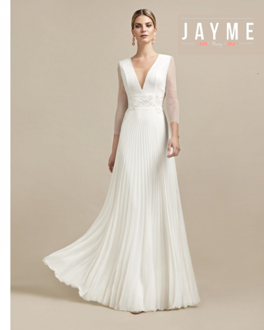 Vestido de Novia con Falda Plisada Esthefan | Jayme Shop