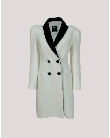 Vestido Corto Con Cuello Smoking Laura Bernal | Jayme Shop