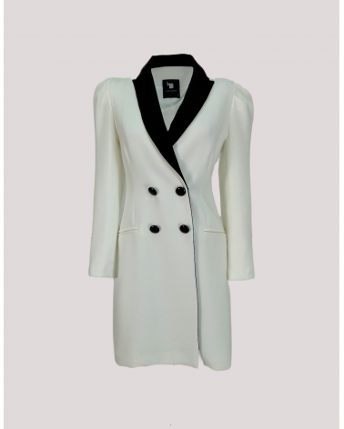 Vestido Corto Con Cuello Smoking Laura Bernal | Jayme Shop