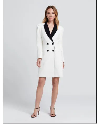 Vestido Corto Con Cuello Smoking Laura Bernal | Jayme Shop